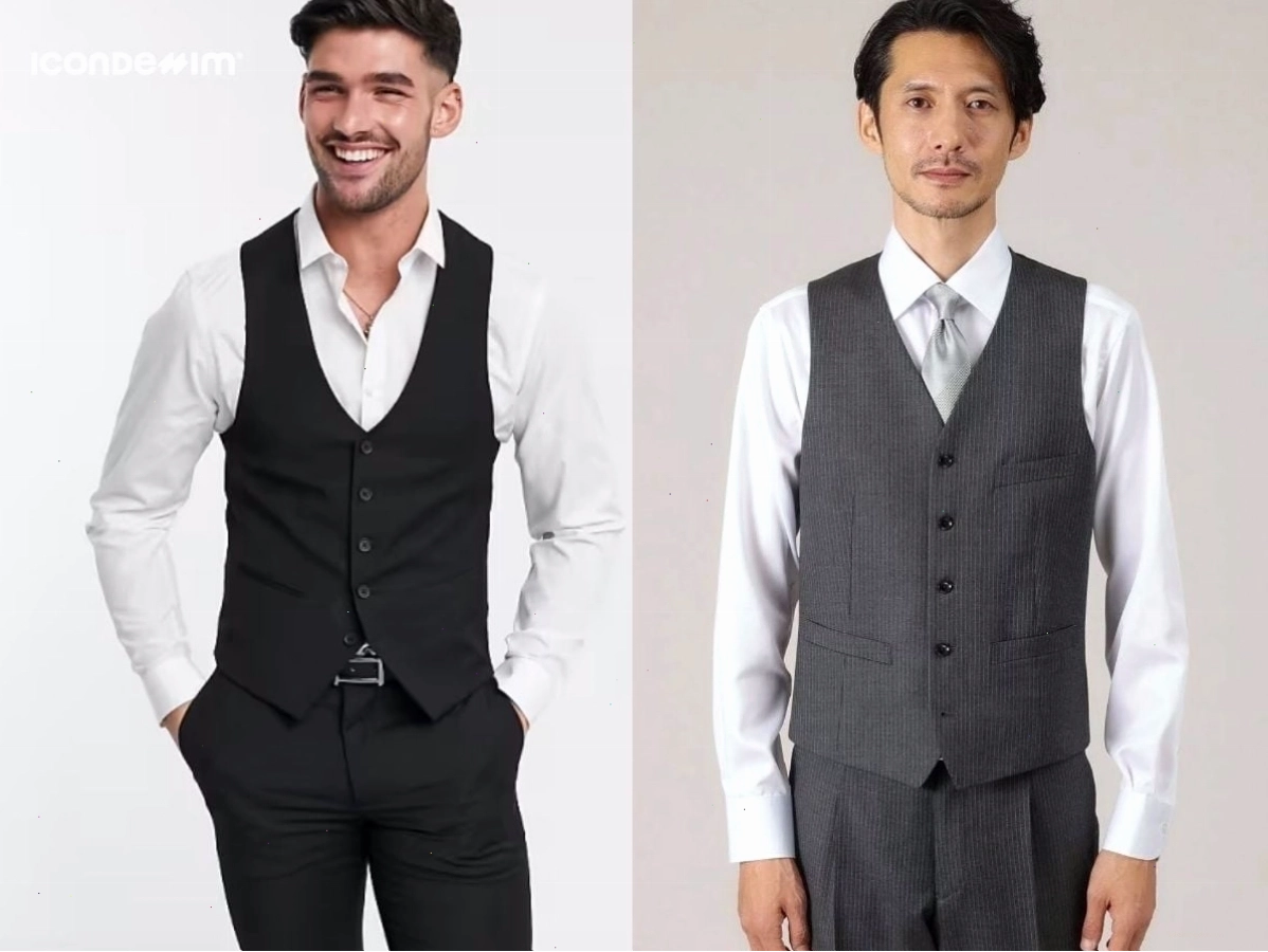 Mix and match áo gile và áo sơ mi trơn