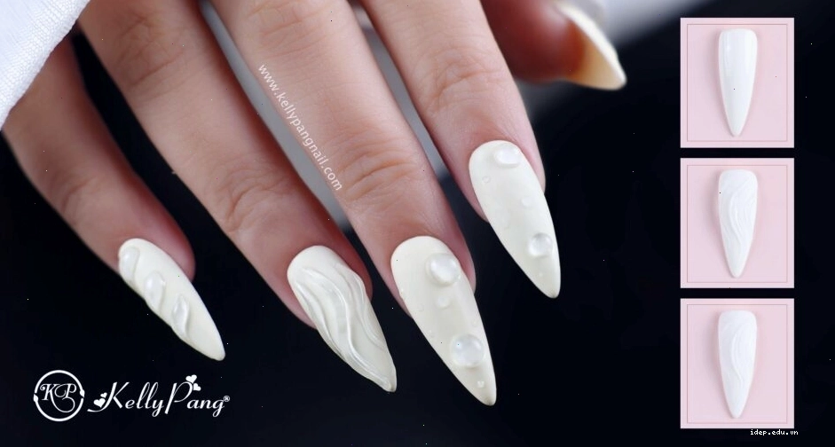 Nail 3D Trắng Sữa Kết Hợp Builder Gel