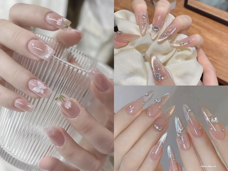Nail cô dâu mắt mèo lấp lánh thu hút