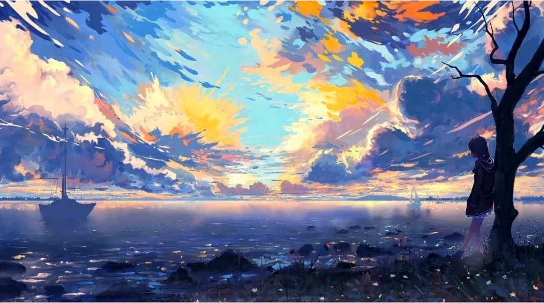Nền 4k anime với ánh mắt sắc sảo, thu hút