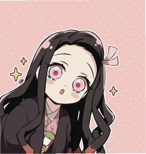 Nezuko cute anime phiên bản chibi với trang phục dễ thương