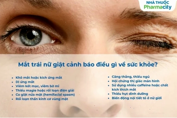Nguyên nhân mắt trái giật ở nữ theo y học