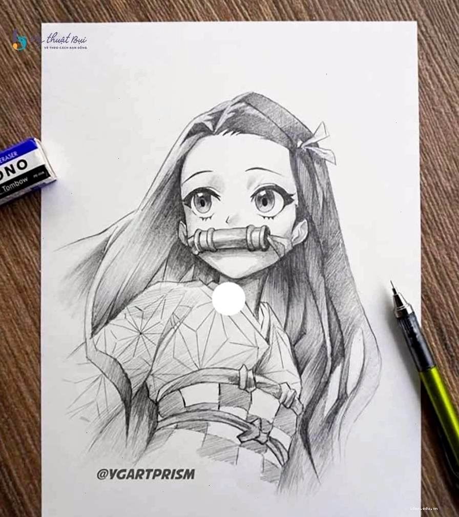Nhân vật anime nữ với biểu cảm ngạc nhiên