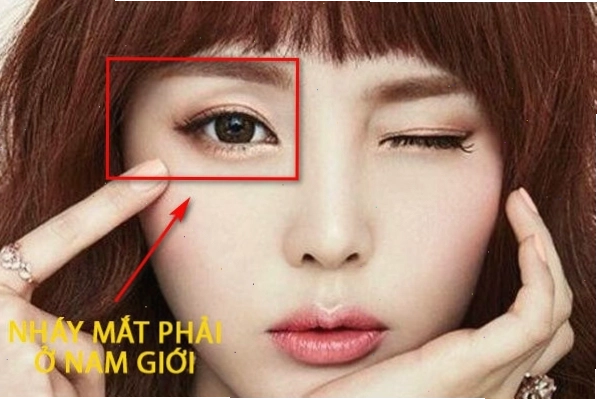 Nhảy mắt phải ở nữ giới