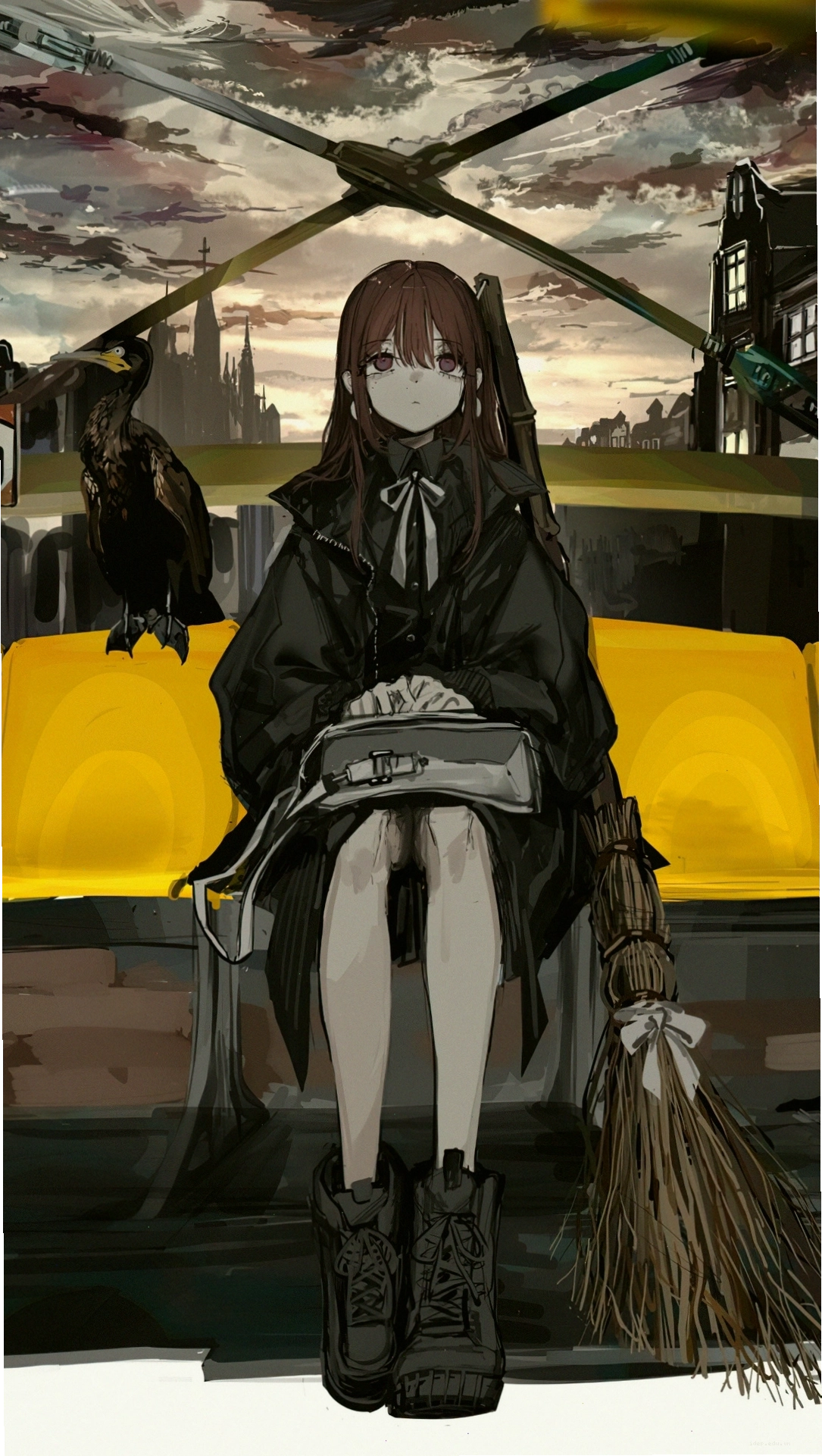 Nữ tu anime với biểu cảm ngây thơ