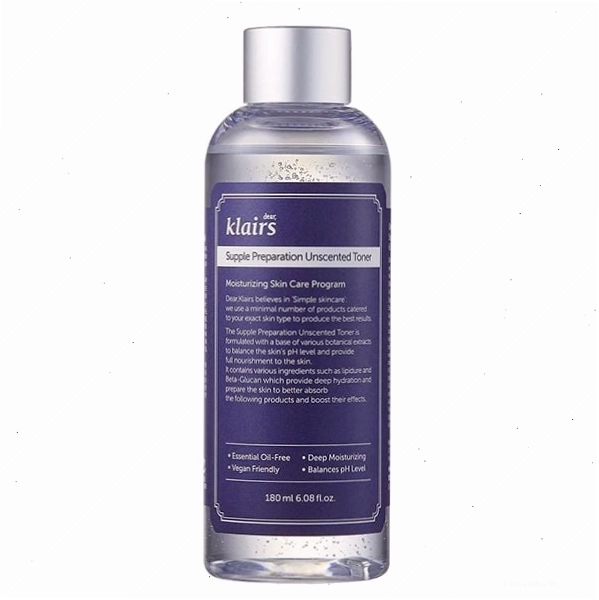 Nước Hoa Hồng Klairs Không Mùi Dưỡng Ẩm, Làm Dịu Da Supple Preparation Unscented Toner 180ml