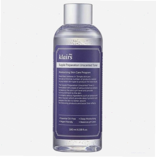 Nước hoa hồng Klairs không mùi Supple Preparation Unscented Toner 180ml