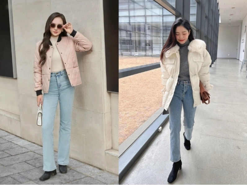 Outfit mùa đông cho nữ theo phong cách monochrome