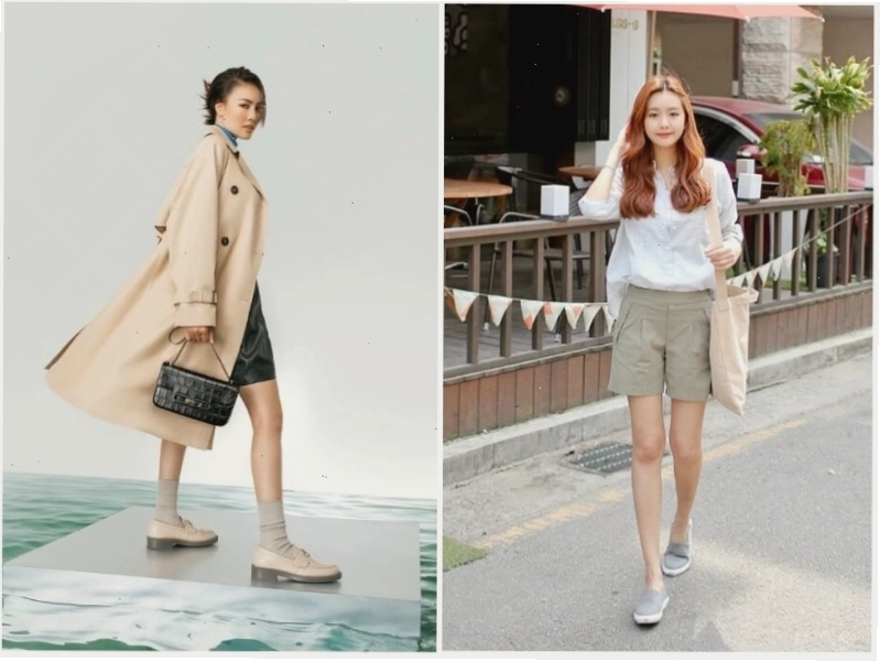 Phối đồ giày loafer nữ cùng áo blazer và quần tây thanh lịch