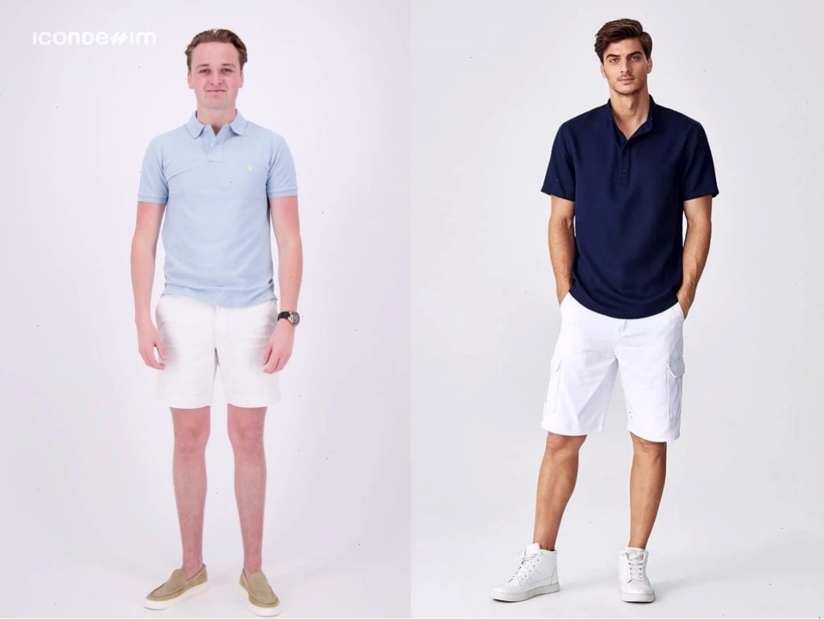 Phối đồ quần short với áo polo trẻ trung