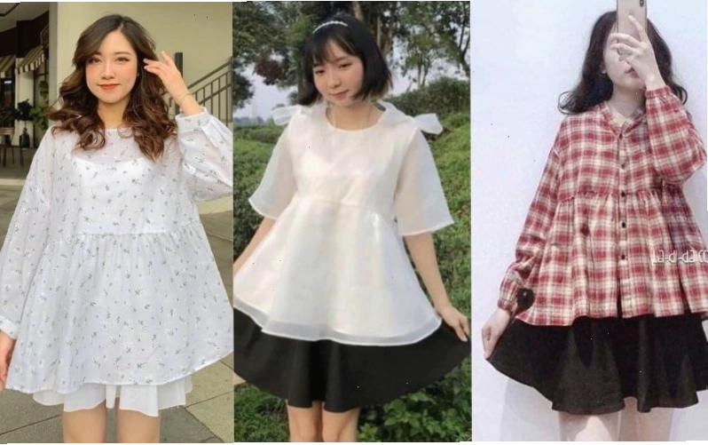 Phối đồ với áo baby doll siêu cute và hợp thời trang