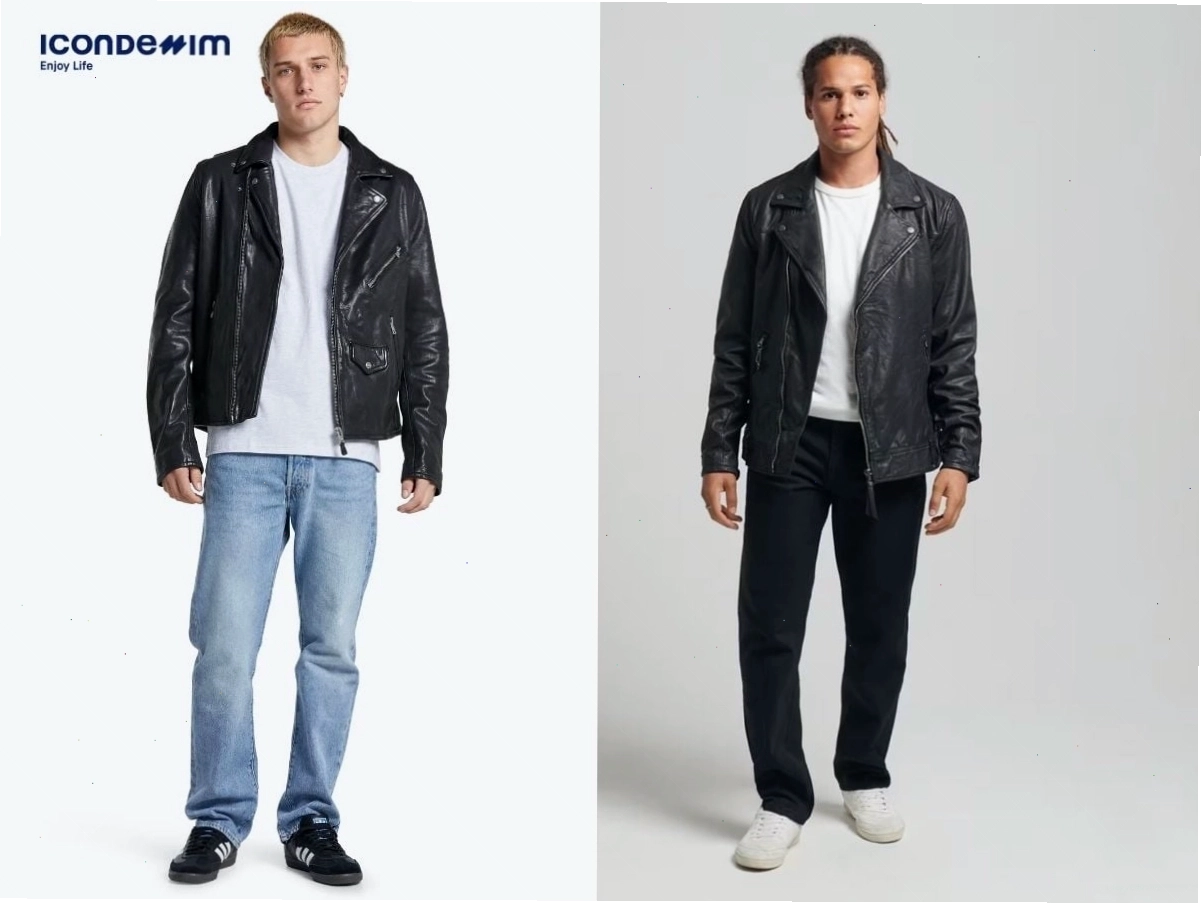 Phối quần Jeans ống rộng với áo khoác da tạo diện mạo cực chất