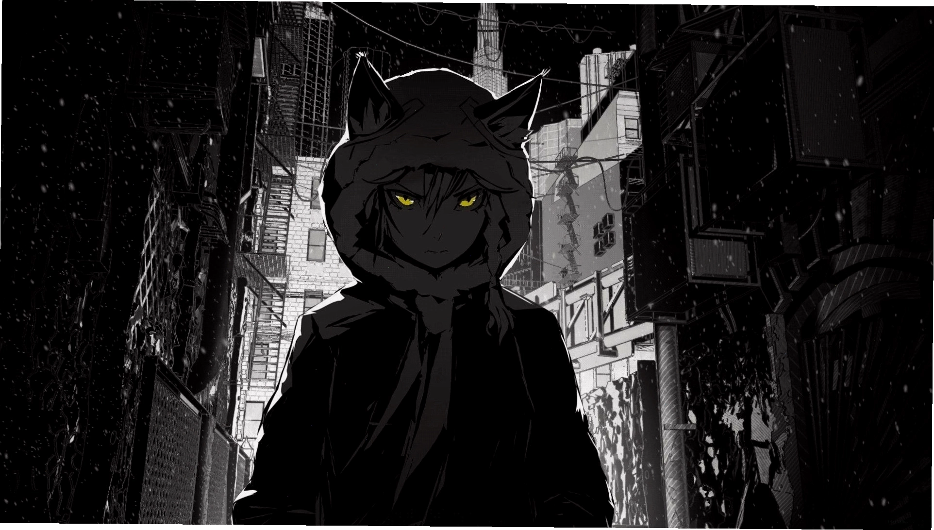 Phong cảnh anime tông đen