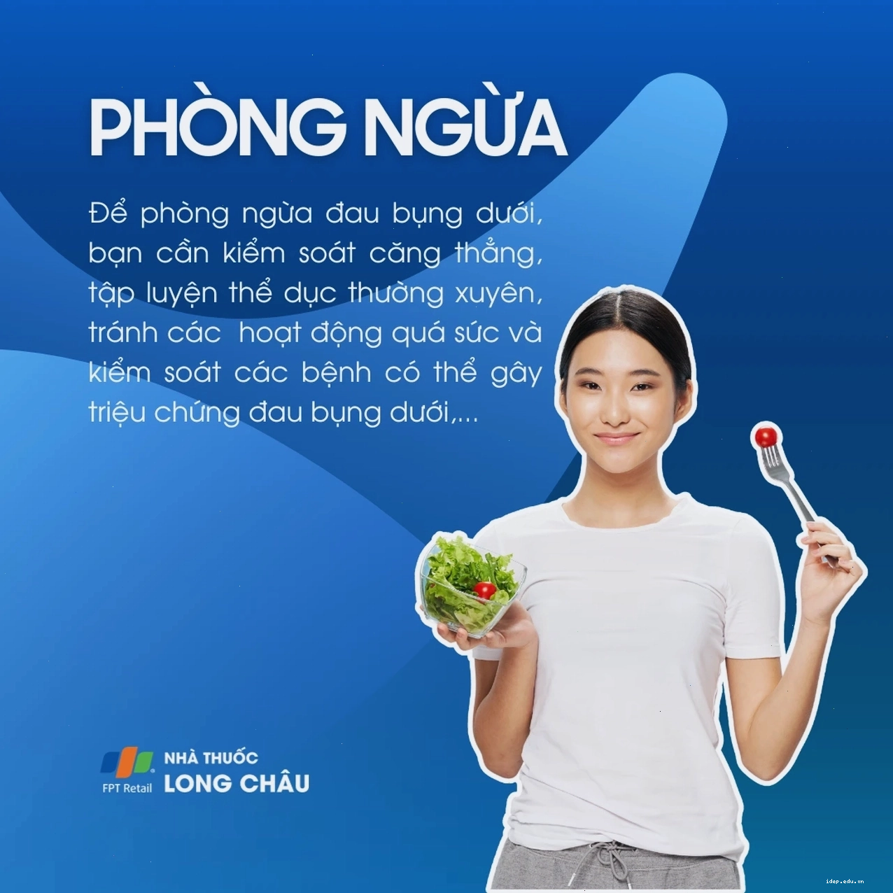 Phòng ngừa đau bụng dưới bằng chế độ ăn lành mạnh, kiểm soát căng thẳng và tập luyện