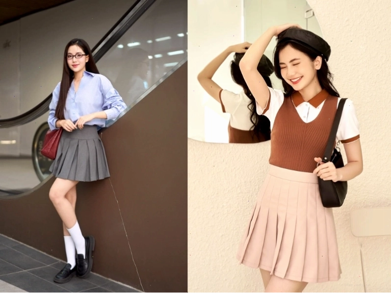 Set đồ đi đám cưới cho nữ lùn bao gồm váy và phụ kiện