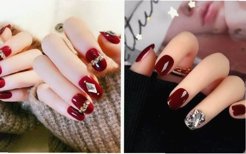 Sơn thạch nail màu đỏ quyến rũ