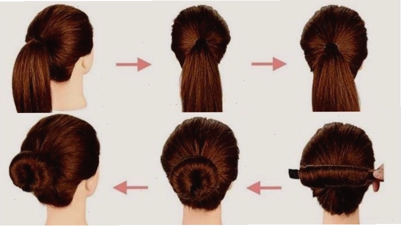 Sử dụng kẹp búi tóc bản dẹt để tạo kiểu tóc củ tỏi cho bé