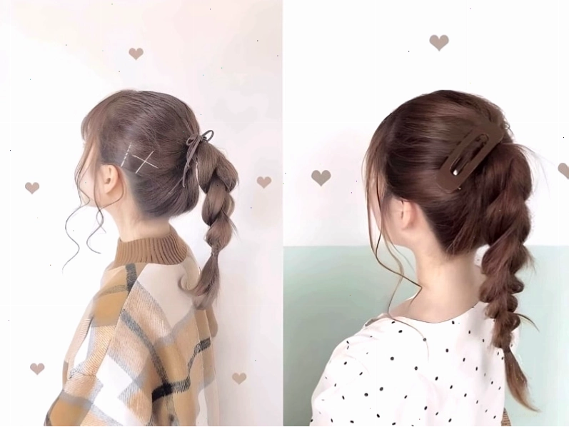 Tết tóc kiểu đuôi sam đơn giản