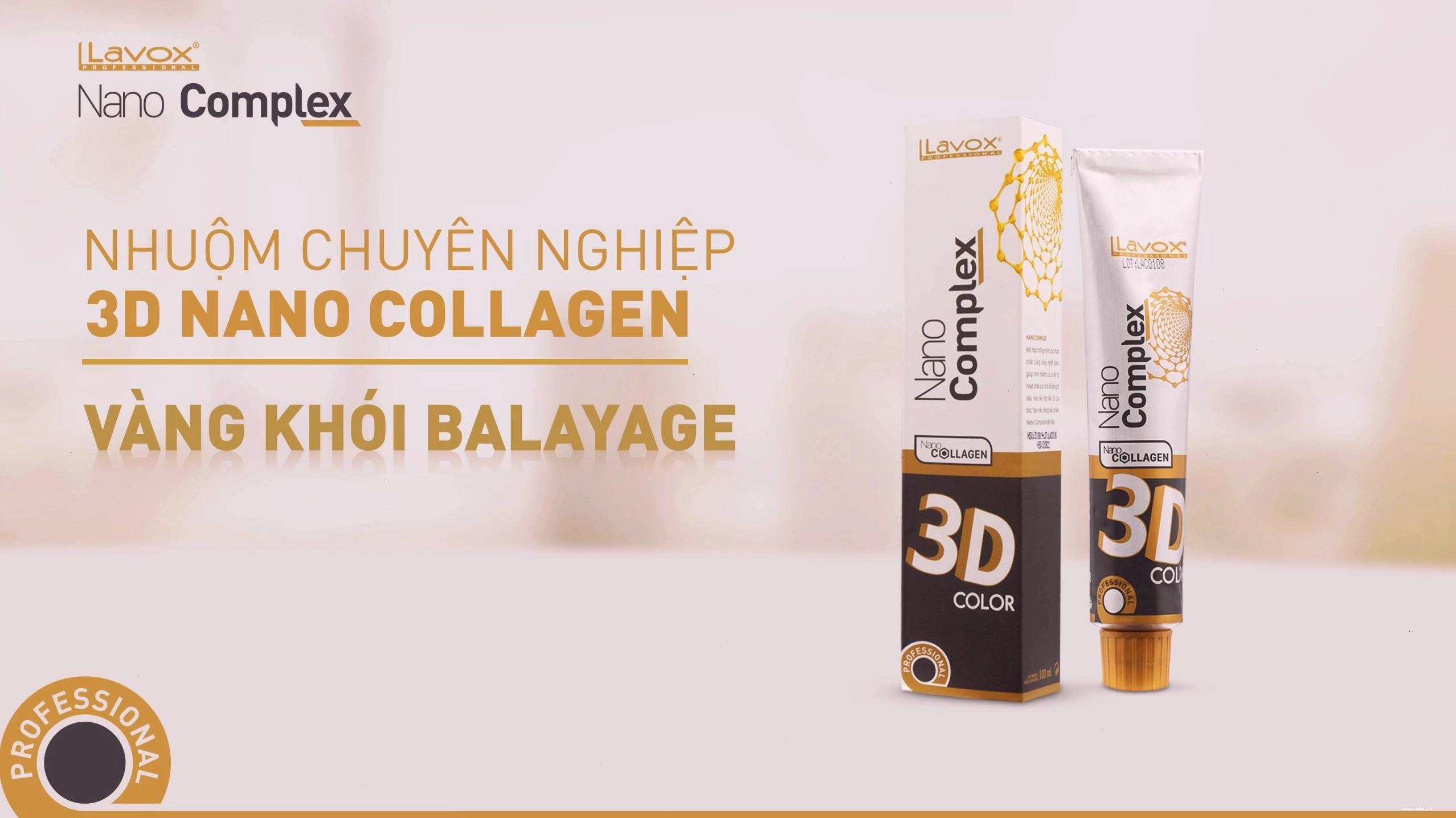 Thuốc nhuộm 3D Nano Collagen vàng khói không cần tẩy