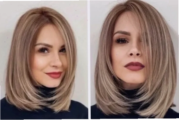 Tóc layer bob không mái với các lớp tỉa tự nhiên