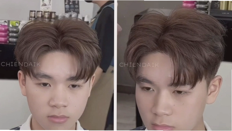 Tóc màu nâu tro nam cá tính và hiện đại