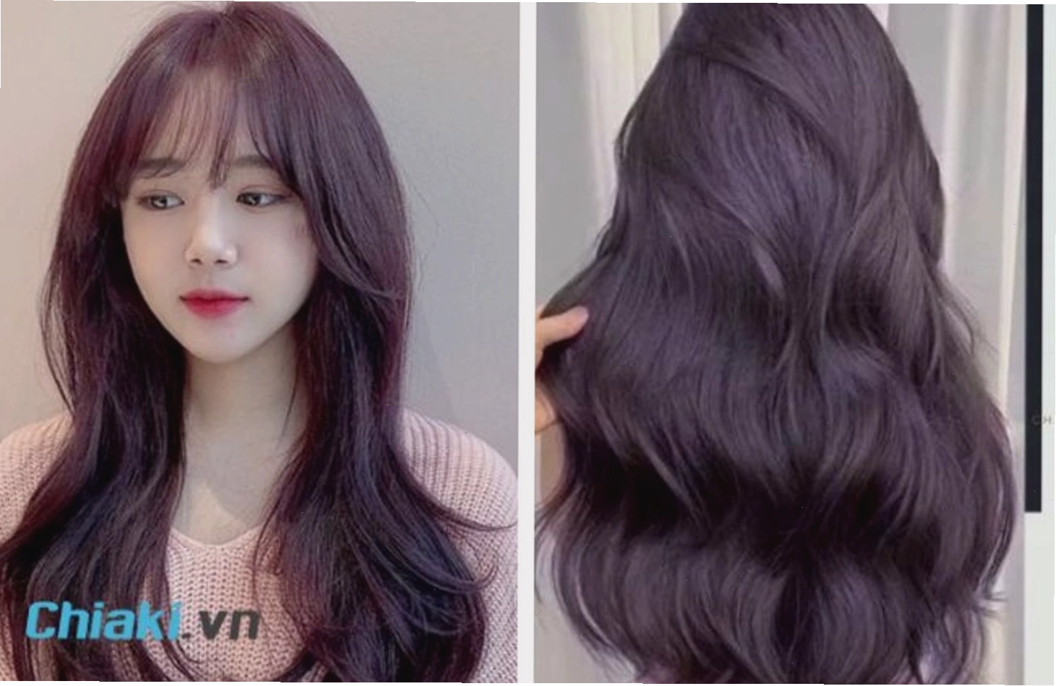 Tóc màu tím trầm sang trọng và bí ẩn