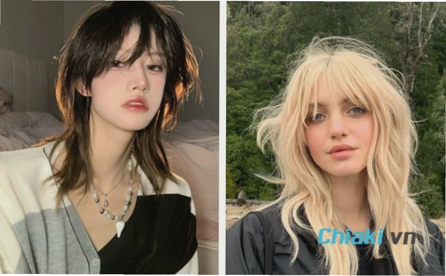 Tóc mullet nữ dài với những lọn tóc bồng bềnh, quyến rũ
