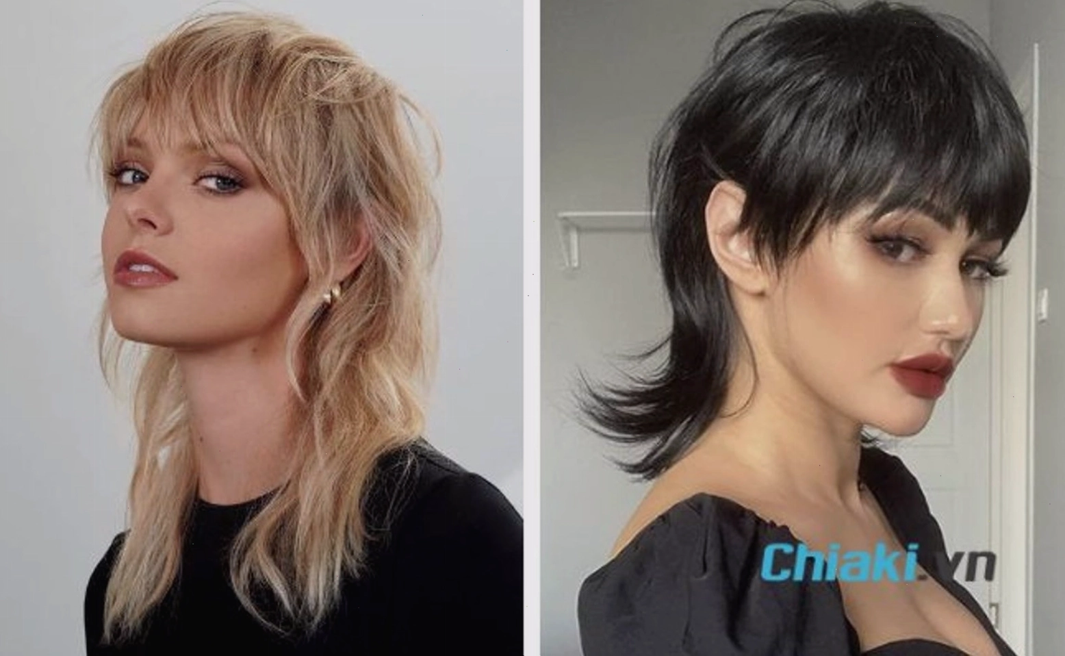 Tóc mullet nữ ôm sát khuôn mặt giúp tạo cảm giác mặt thon gọn hơn