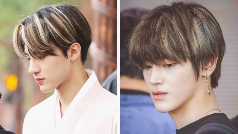 Tóc nam màu nâu hạt dẻ có highlight