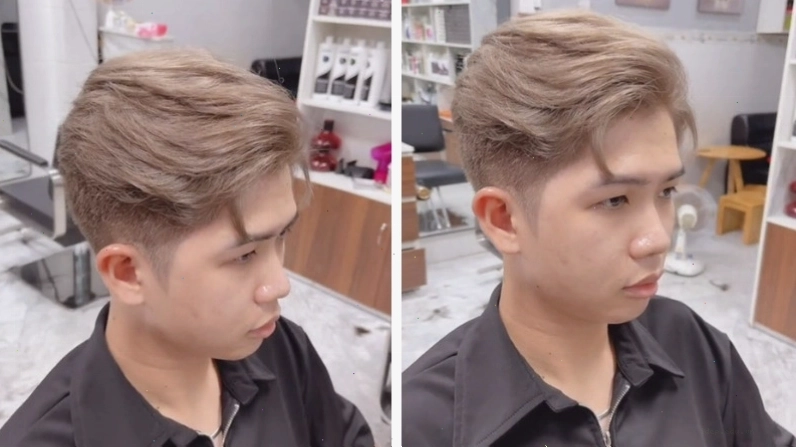 Tóc nam màu nâu trà sữa ngọt ngào và trẻ trung