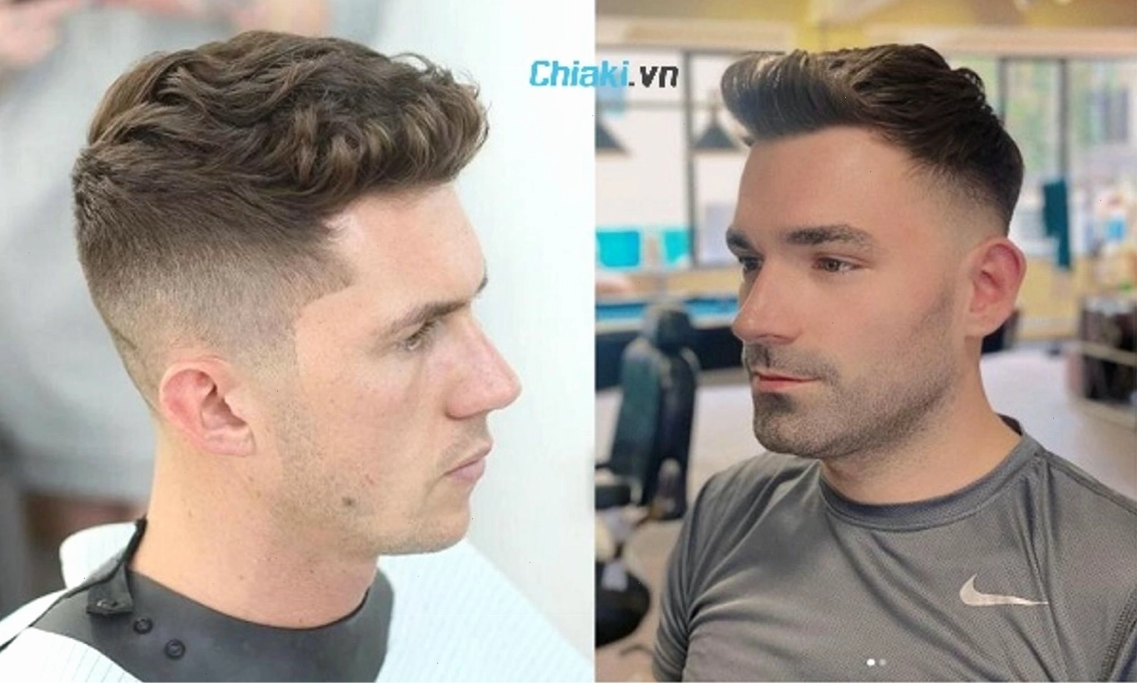 Tóc nam short quiff uốn phồng tự nhiên