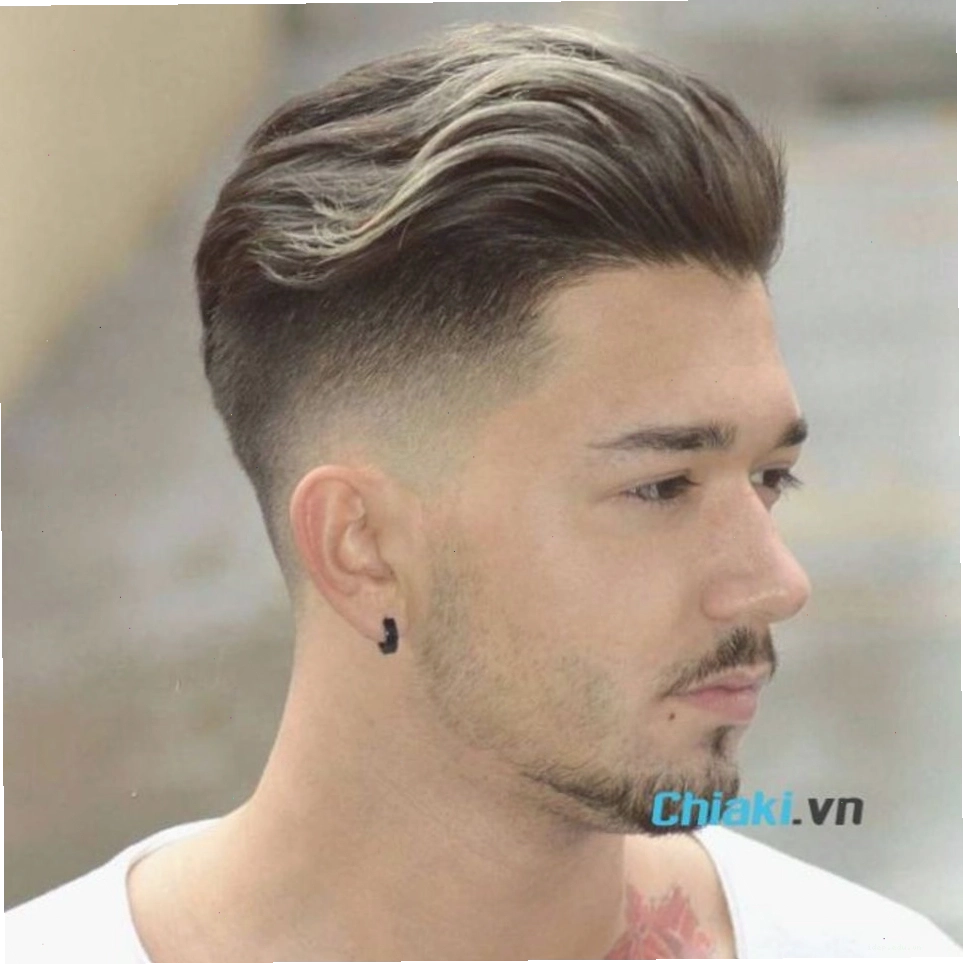 Tóc nam Undercut uốn sóng phồng vuốt ngược