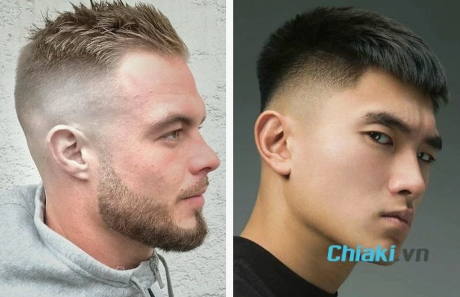 Tóc nam vuốt ngược ngắn gọn gàng
