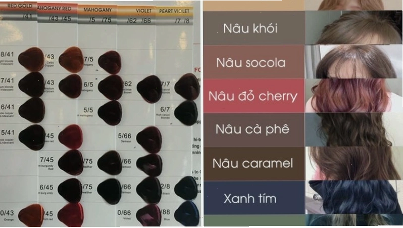 Tóc nhuộm màu nâu socola ấm áp và quyến rũ