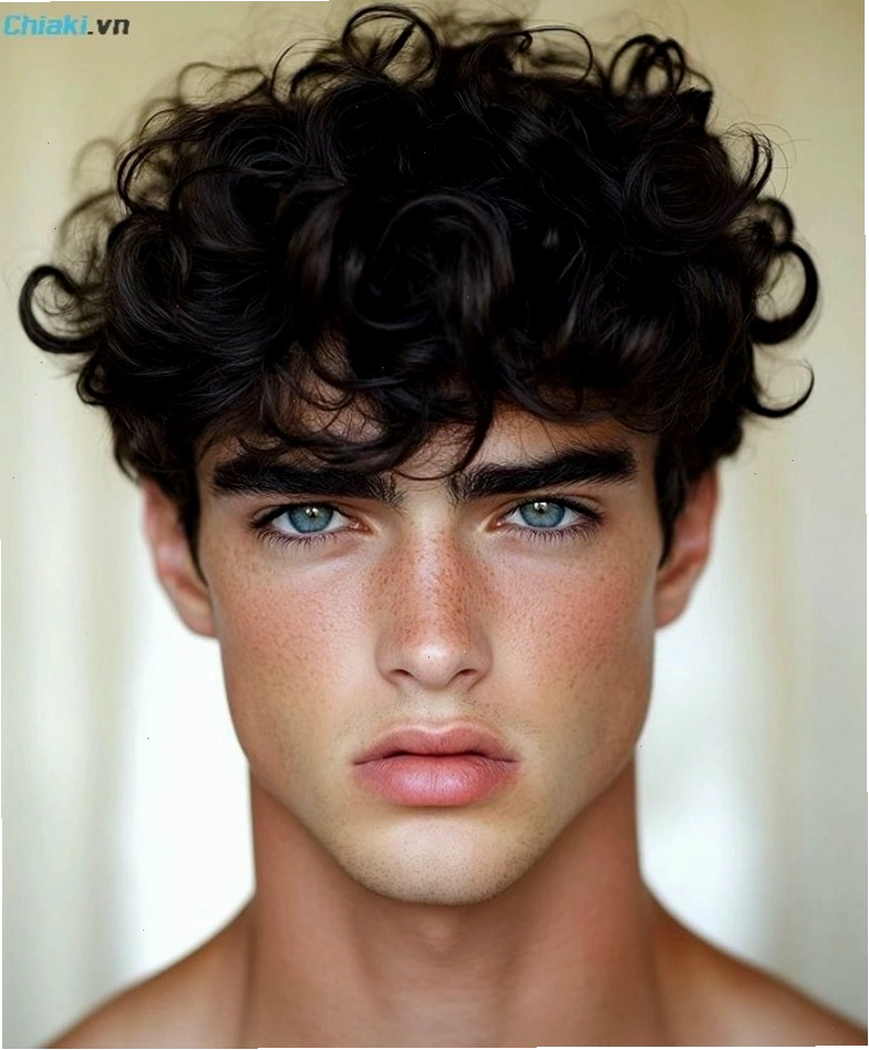 Tóc xoăn kiểu Pompadour lịch lãm và phong độ