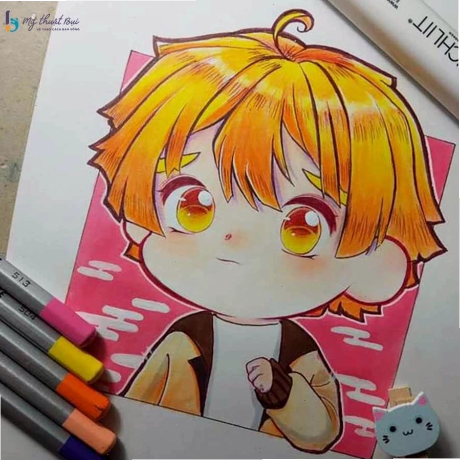 Tranh vẽ chibi anime nam đáng yêu nhưng vẫn có nét ngầu