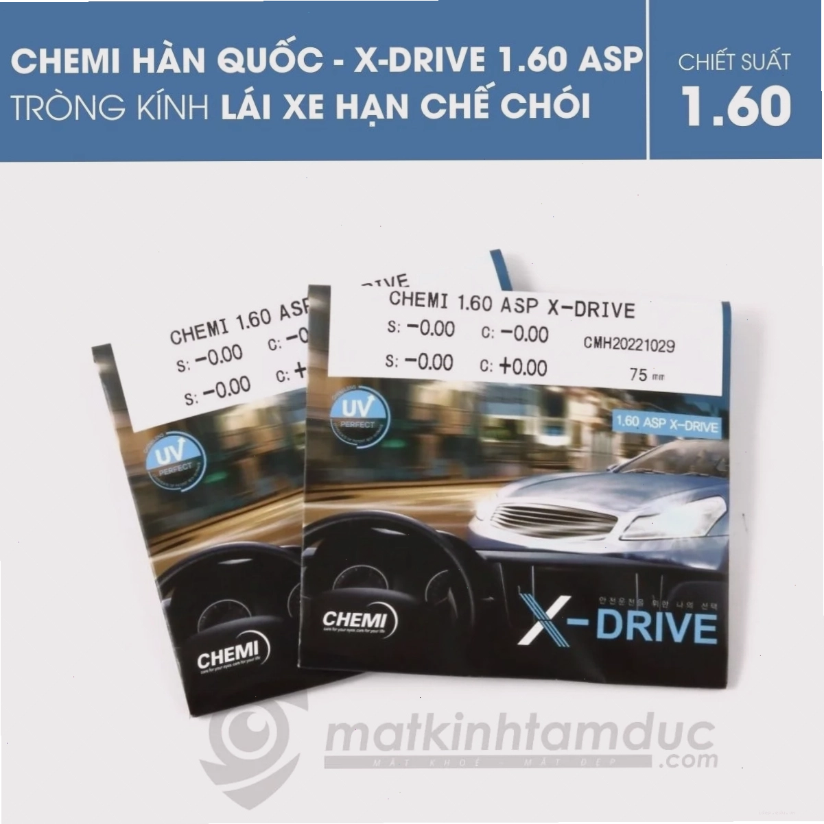 Tròng kính Chemi APS X-DRIVE 1.60