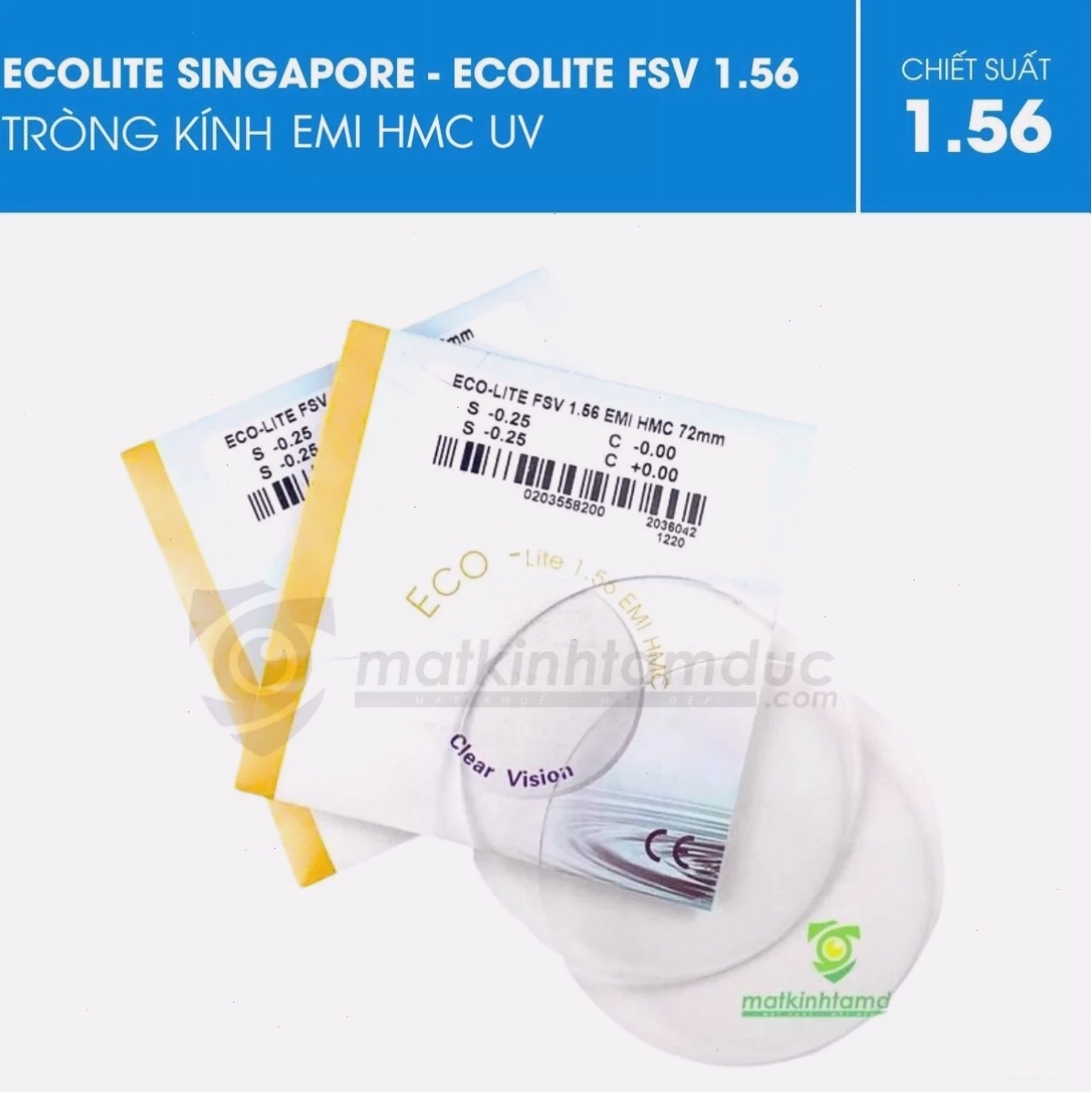 Tròng kính ECOLITE FSV 1.56