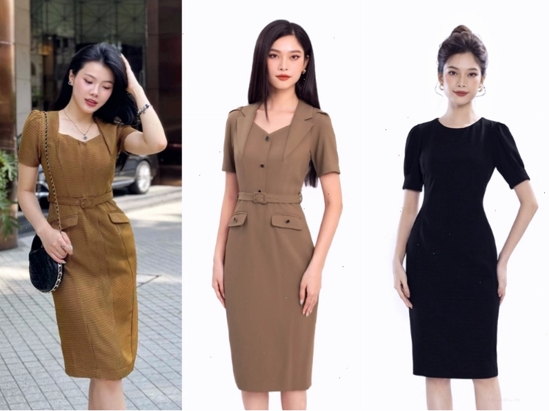 Váy hai dây lụa sang trọng cho nữ lùn đi đám cưới