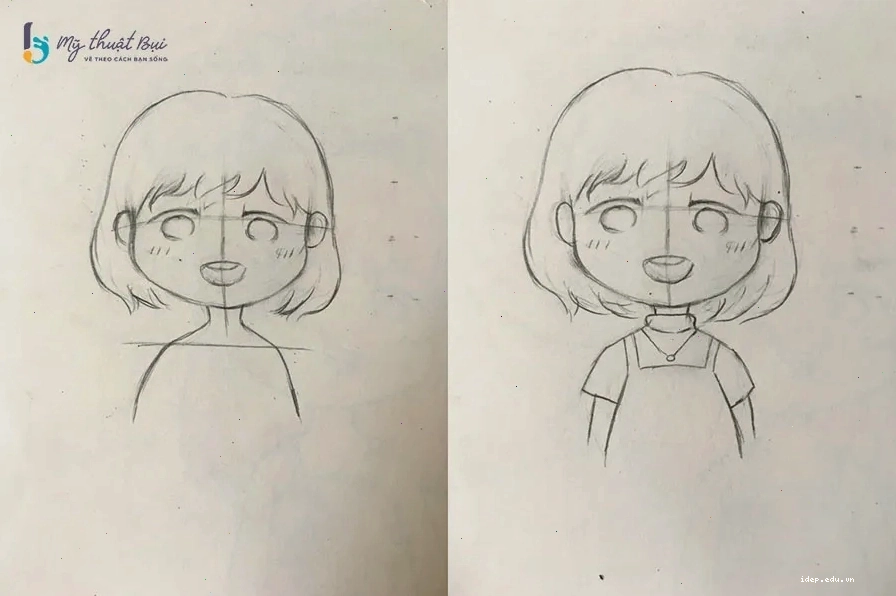 Vẽ thân và quần áo cho nhân vật chibi