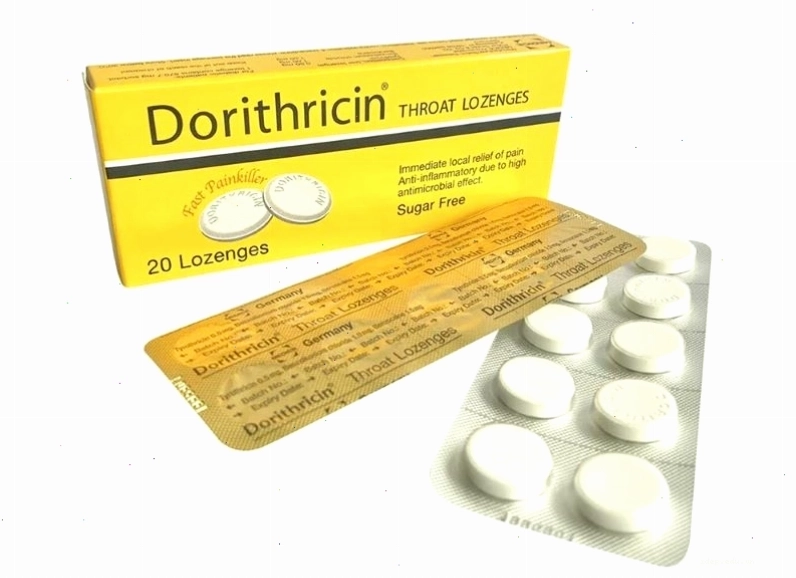 Viên ngậm Dorithricin giảm triệu chứng nhiễm khuẩn họng