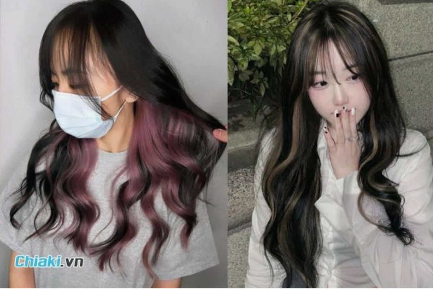 Xoăn sóng lơi nhuộm highlight cá tính