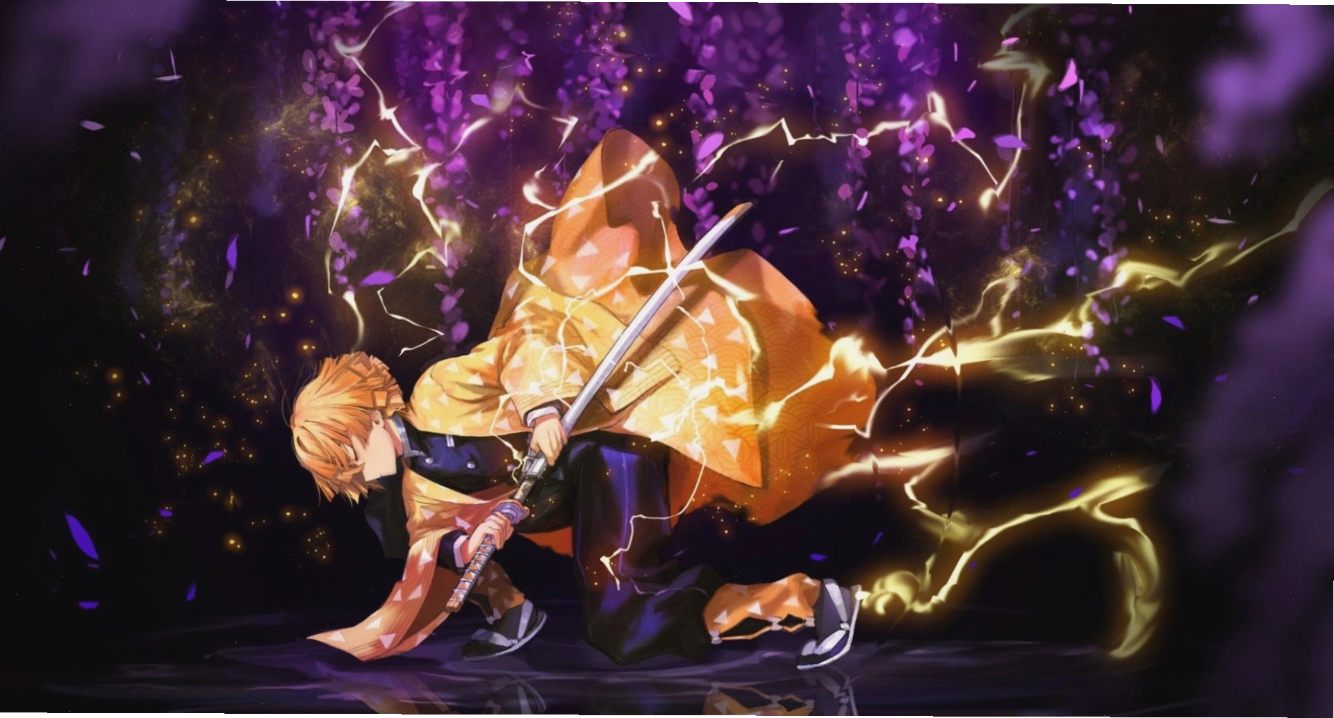 Zenitsu Agatsuma trong anime Kimetsu no Yaiba