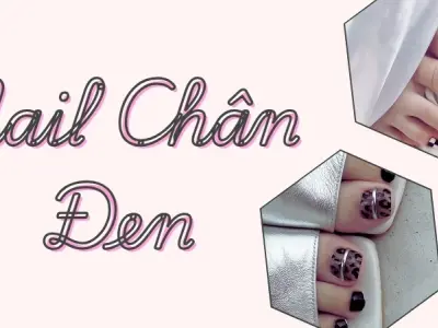Nail chân đen đẹp phá cách, cực hợp nàng cá tính hiện đại