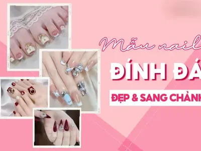 Những mẫu nail đính đá đơn giản được ưa chuộng nhất hiện nay
