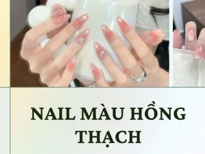 Xu hướng nail màu hồng thạch hot nhất năm 2025
