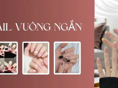 Nail vuông ngắn đơn giản nhưng cực kỳ sang chảnh cho nữ