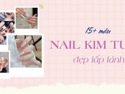 Mê Mẩn Với 20+ Mẫu Nail Lấp Lánh Kim Tuyến Đẹp Sang Trọng