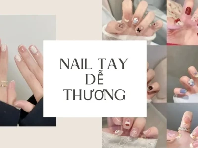 Mẫu nail tay dễ thương màu pastel nhẹ nhàng cho nàng nữ tính